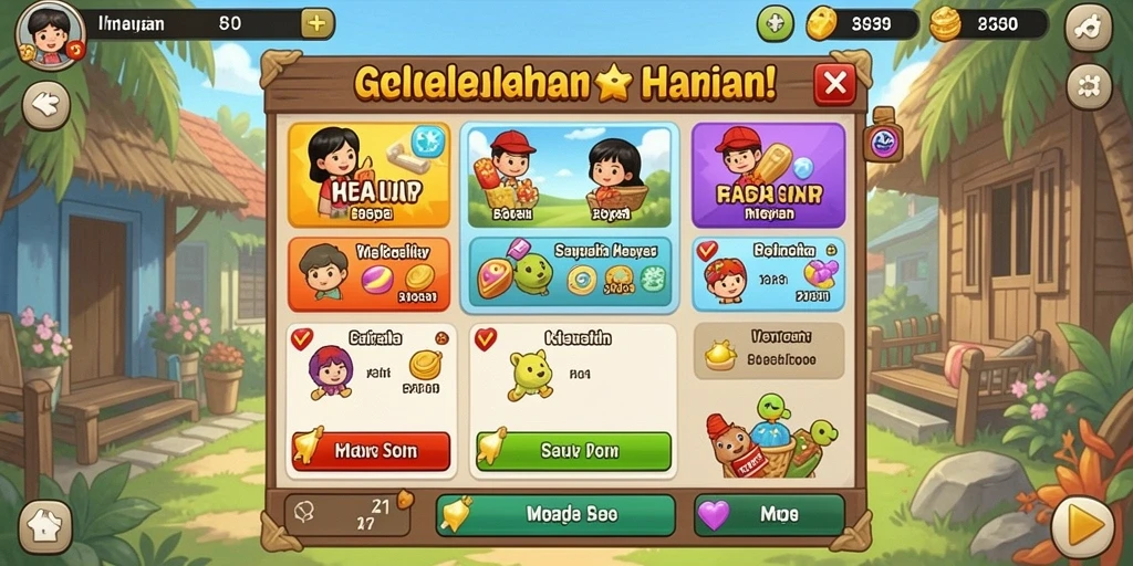 Tangkapan layar menunjukkan karakter utama dalam aksi.